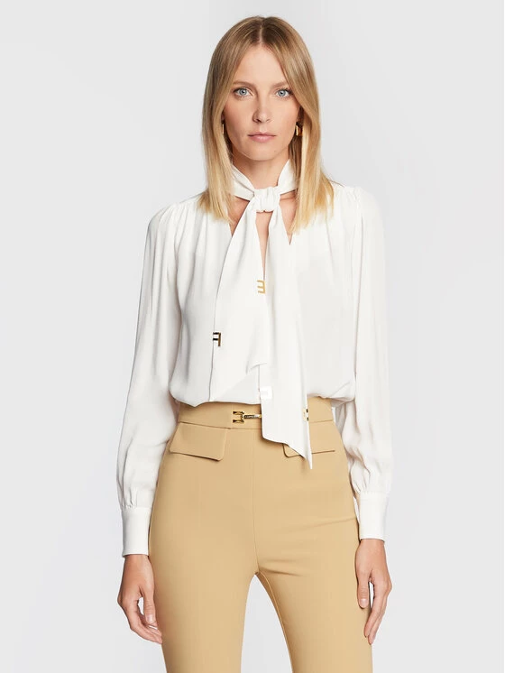 Elisabetta Franchi Γυναίκες Μπλουζάκια Μπλουζάκι CA-009-26E2-V290 Λευκό Regular Fit 1 Elisabetta Franchi Γυναίκες Μπλουζάκια Μπλουζάκι CA-009-26E2-V290 Λευκό Regular Fit